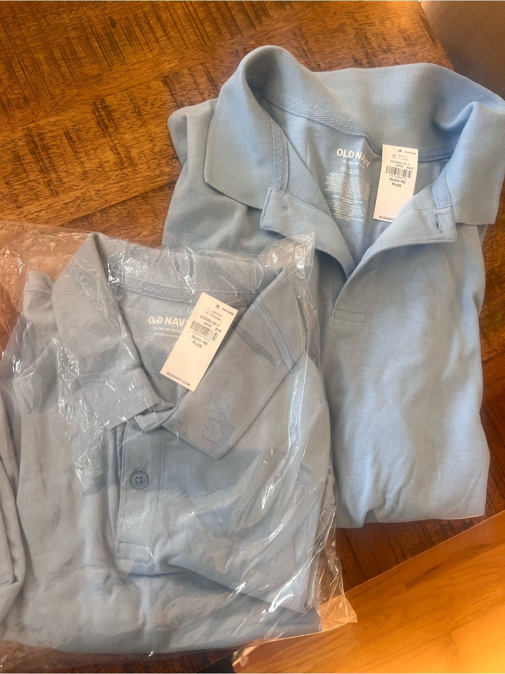 Old Navy Light Blue Polo Shirts - 2 Pack